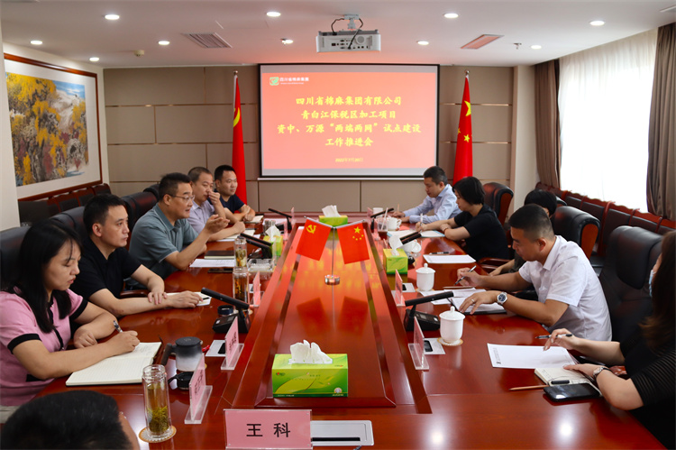 鄧華主持召開集團公司青白江保稅區加工項目資中 、萬源“兩端兩網”試點建設項目工作推進會